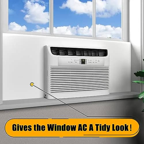 LBG Products Window Air Conditioner Side Panels White Full Surround AC Foam Panel for Indoor Units 39" x 17" | Insulation for All Seasons thumbnail 7