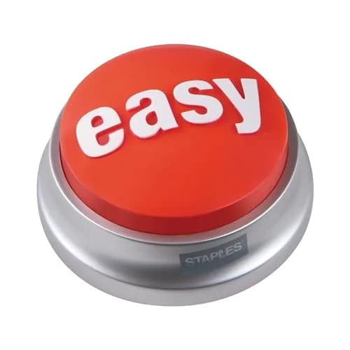 Staples Easy Button, Red & Silver, 3-Pack | Iconic Office Desk Toy for Motivation & Stress Relief thumbnail 1