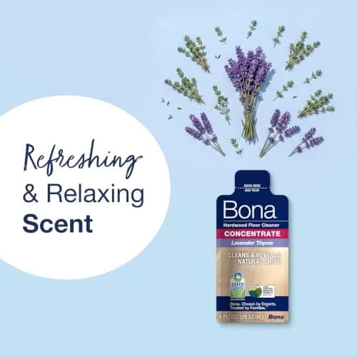 Bona Hardwood Floor Cleaner Concentrate, Lavender Thyme Scent, 1 fl oz (30ml) x 4 Pack | pH-Neutral Formula for Residue-Free Cleaning thumbnail 4
