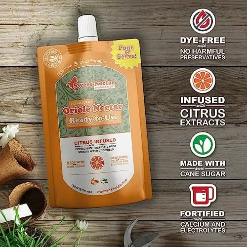 sweet-seed Oriole Nectar 250mL (8oz) | Ready to Use Nectar for Oriole Feeders thumbnail 6