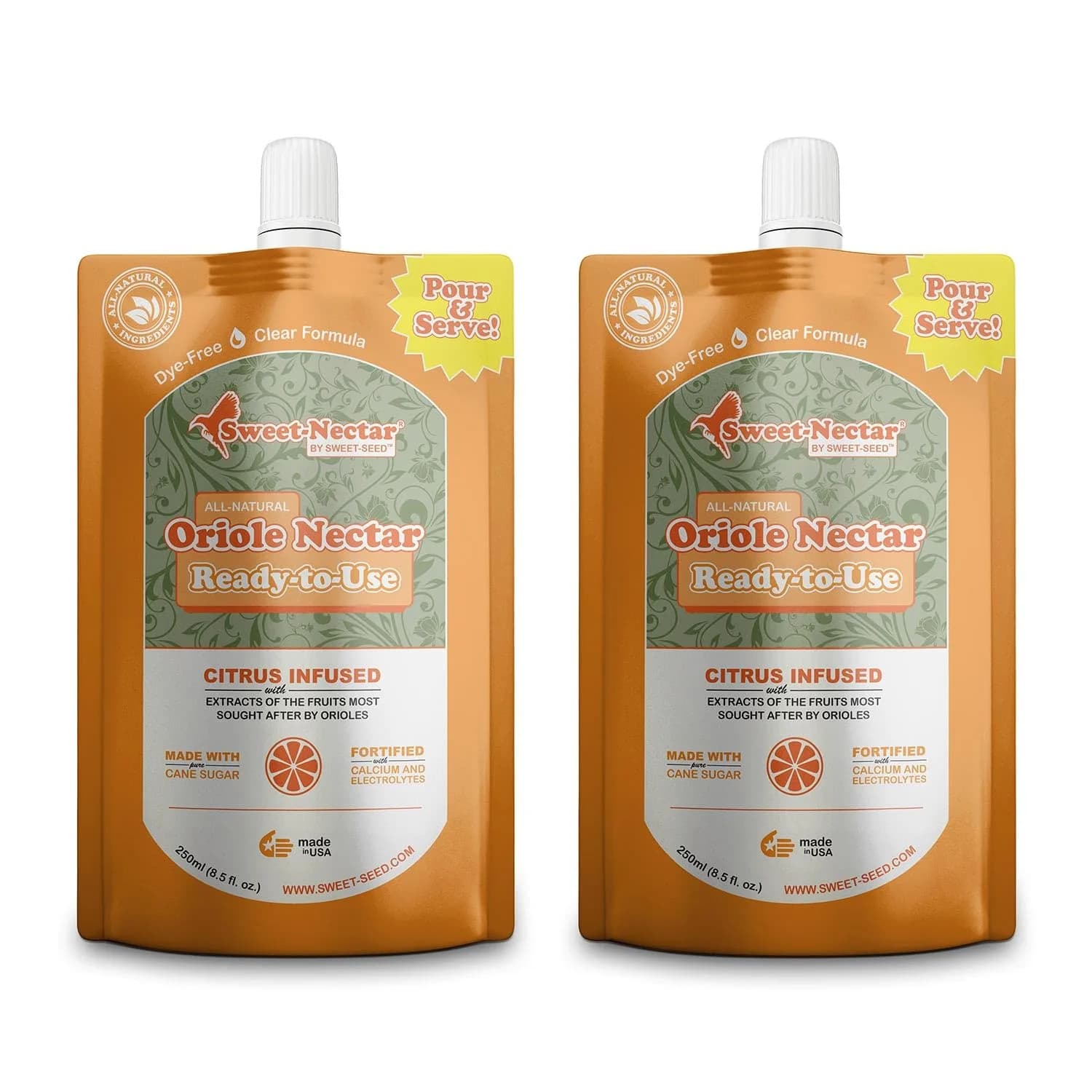 sweet-seed Oriole Nectar 250mL | Ready to Use Nectar for Oriole Feeders - main product image