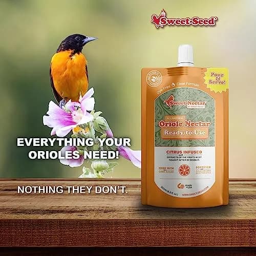 sweet-seed Oriole Nectar 250mL | Ready to Use Nectar for Oriole Feeders thumbnail 7