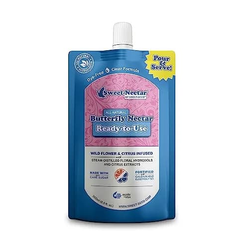 sweet-seed Butterfly Nectar 8oz | Ready to Use for Butterfly Feeders (3-Pack) thumbnail 2