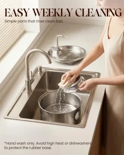 Hicuper Stainless Steel Cat Water Fountain 3.2L | Quiet Flow, Multi-Filter, Removable Bowl thumbnail 8