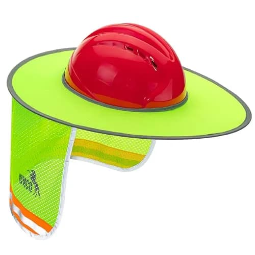UNCO Industrial Hard Hat Sun Shield Green | Full & Standard Brim Mesh Sunshade with Reflective thumbnail 8