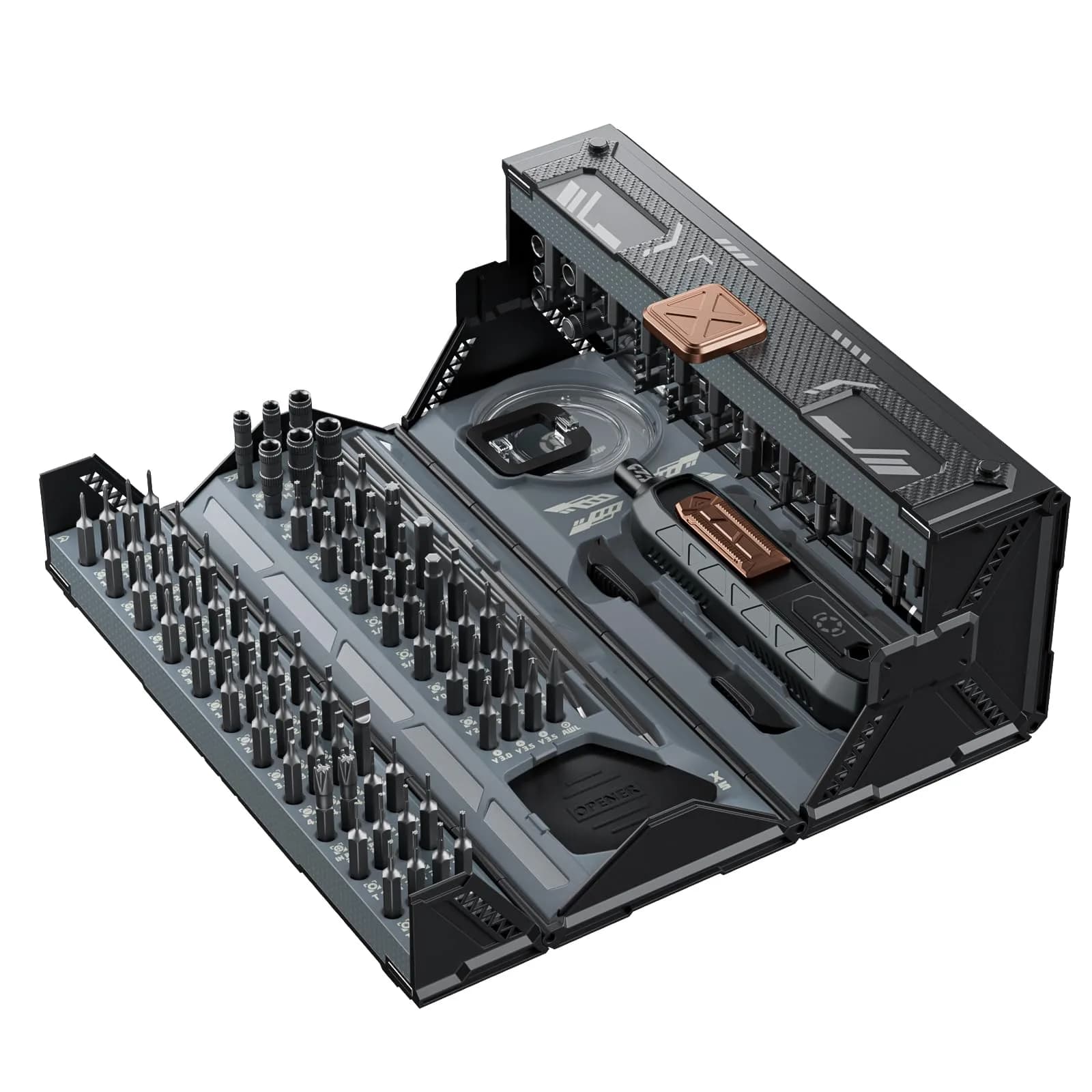 JAKEMY 164-in-1 Precision Screwdriver Set | Professional Electronics Repair Tool Kit with Magnetic Bits — Fo168 Manual Screwdriver Set