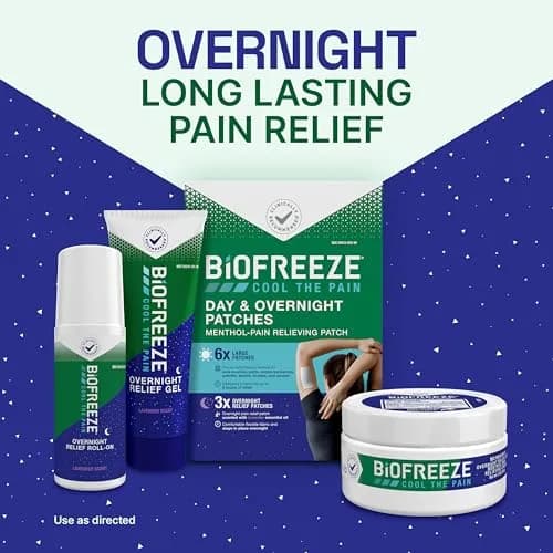 Biofreeze Day & Overnight Pain Relief Patches, 9 Count (6 Day, 3 Night) | Cooling Menthol for Arthritis & Muscle Pain thumbnail 7