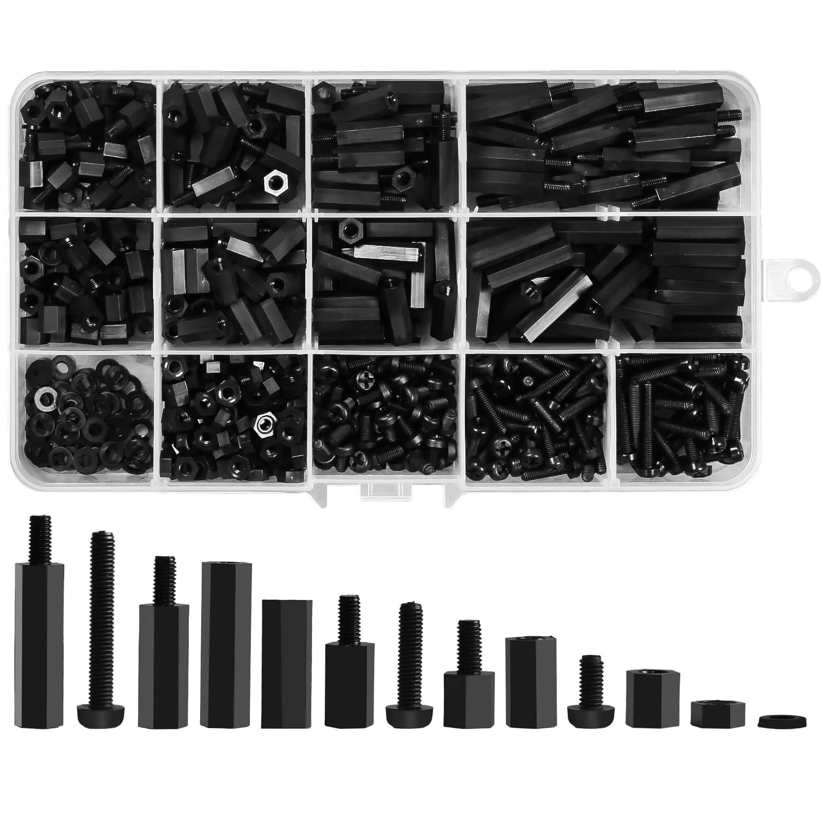 Meafeng Nylon Hex Spacer Standoffs 13 Sizes | Circuit Board Assembly Support - main product image