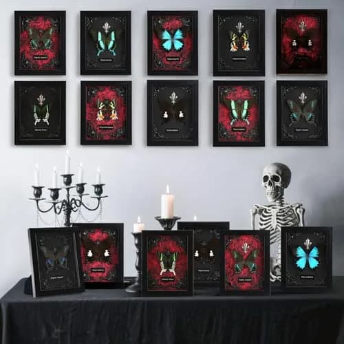 WTUAWB Real Butterfly Framed Butterfly Taxidermy 8.85x6.89x1.18 | Gothic Home Decor thumbnail 6