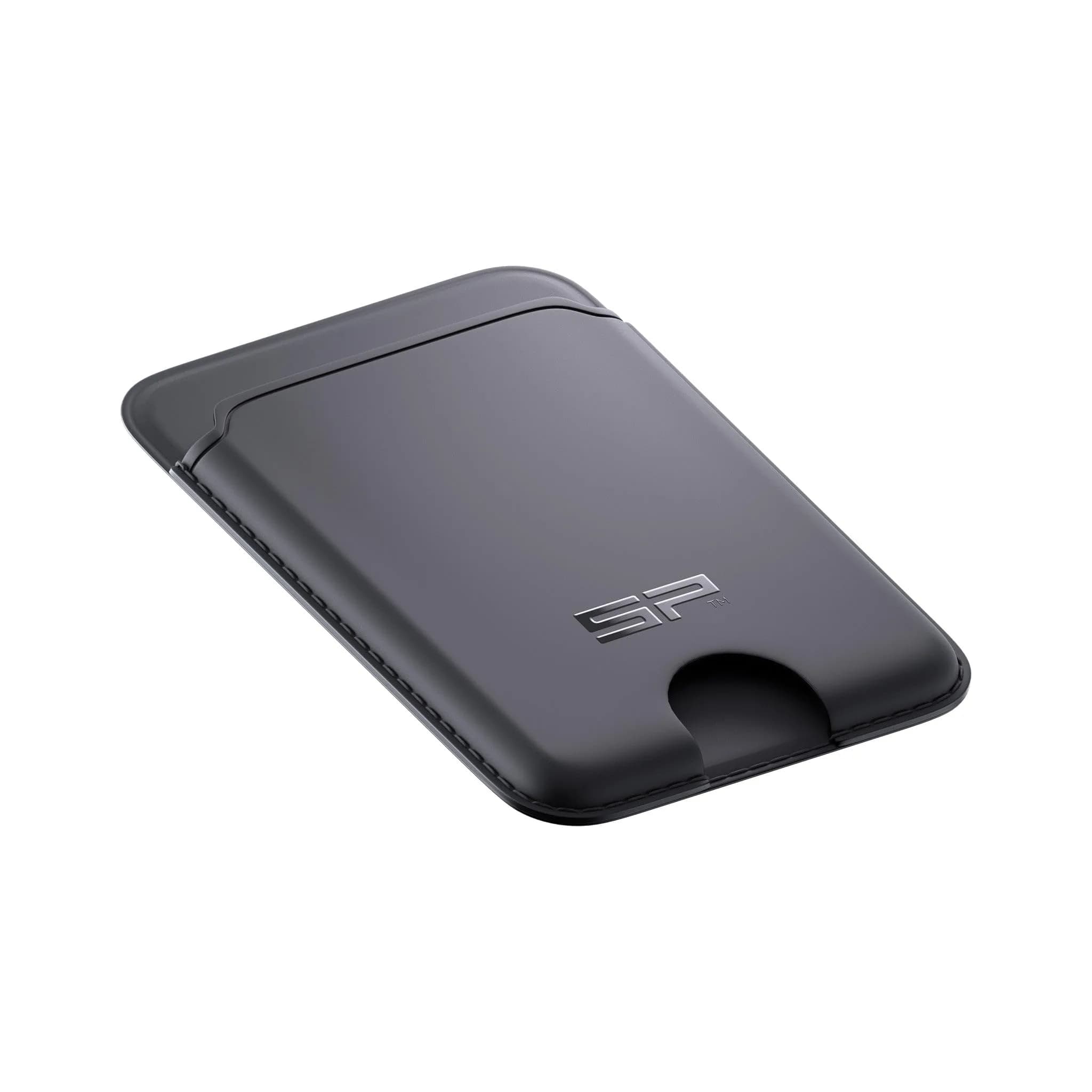 SP CONNECT Card Wallet SPC+ | Slim RFID Shield, Magnetic Closure, Fits 4 Cards, Black