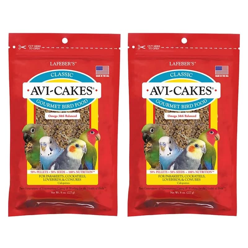 LAFEBER'S Classic Avi-Cakes Pet Bird Food 16 oz (454 g) | Non-GMO & Human-Grade Ingredients for Small Birds thumbnail 2