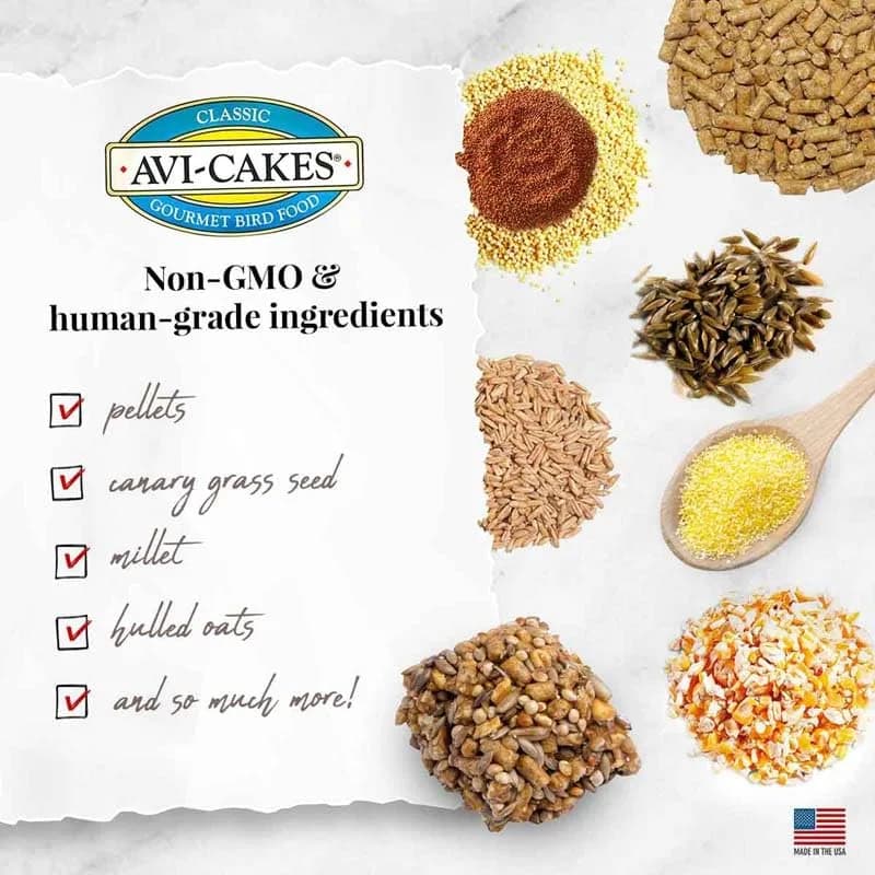 LAFEBER'S Classic Avi-Cakes Pet Bird Food 16 oz (454 g) | Non-GMO & Human-Grade Ingredients for Small Birds thumbnail 8