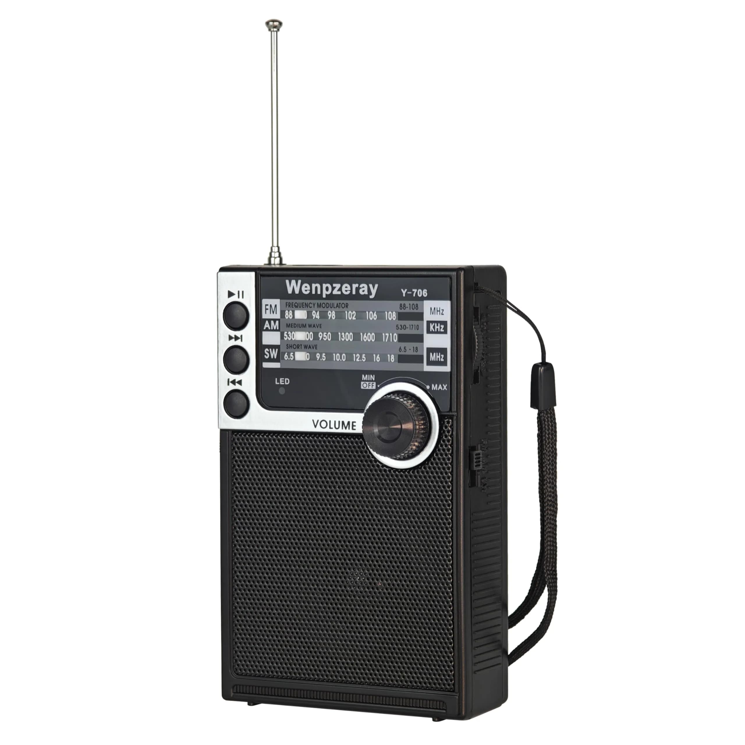 WENPZERAY Y706 Retro Pocket Radio AM FM SW | Portable Battery Powered BT Speaker Receiver