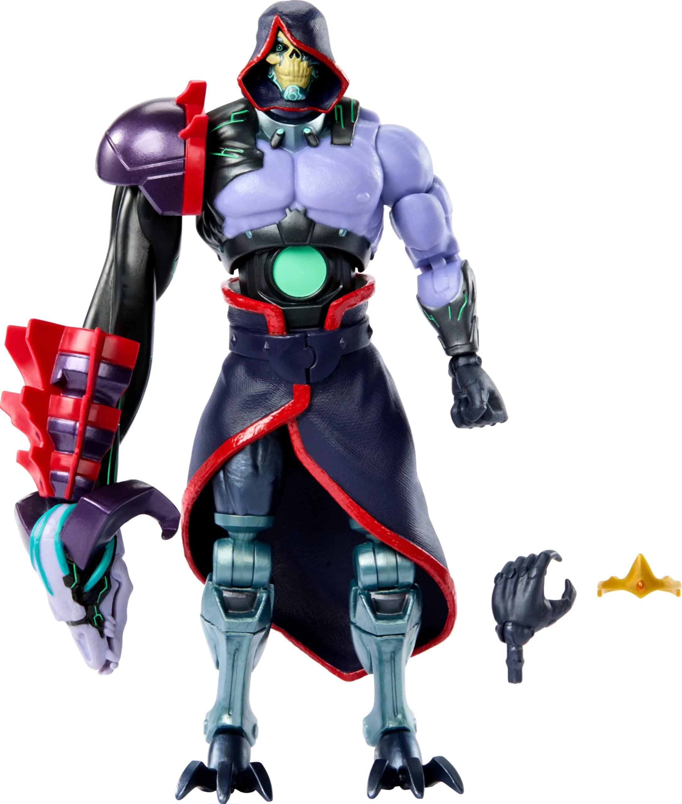 Masters of the Universe Skeletor Deluxe Action Figure 7-inch (17.8 cm) | Cybernetic Slave with 30 Articulations — Multicolor