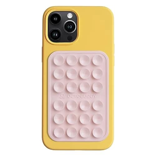 OCTOBUDDY Classic MAX Silicone Suction Phone Mount Chalk Pink | Hands-Free Content Creation & Selfies thumbnail 1
