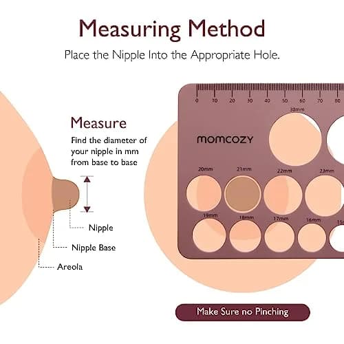 Momcozy Nipple Ruler for Flange Sizing, Silicone Measurement Tool 10-30mm | Essential for Breast Pump Fitting thumbnail 3