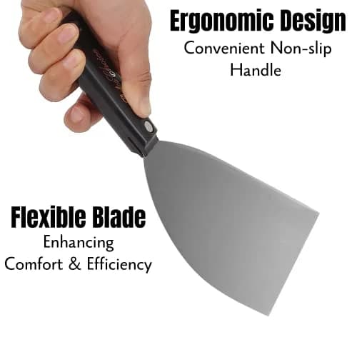 Bates Choice 6 Inch Flexible Putty Knife | Carbon Steel Wall Scraper for Spackle & Paint thumbnail 3