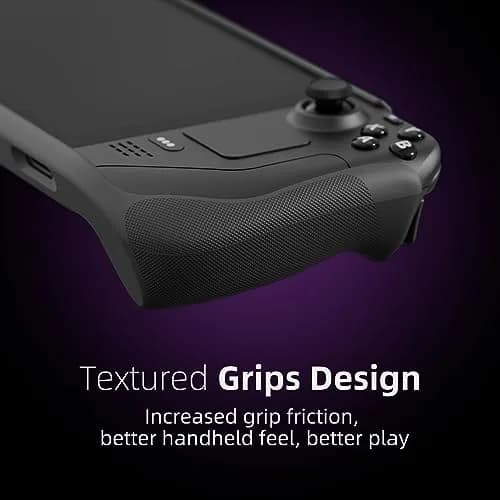 SAVAGE RAVEN GripCase SD for Steam Deck: Soft Protective Case with Textured Grips & Stand, Black (130g) thumbnail 3