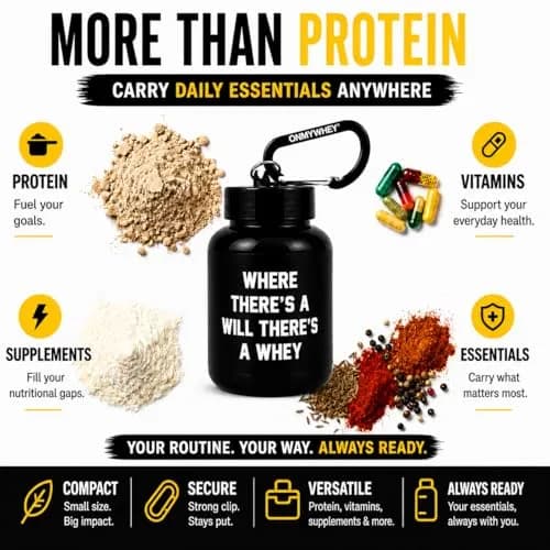 ONMYWHEY Double Scoop Protein and Supplement Keychain Funnel 180ml (6 oz) | BPA-Free, Spill-Proof Design thumbnail 6