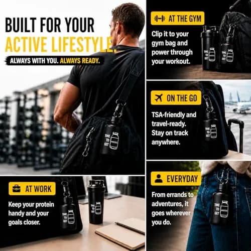ONMYWHEY Double Scoop Protein and Supplement Keychain Funnel 180ml (6 oz) | BPA-Free, Spill-Proof Design thumbnail 7