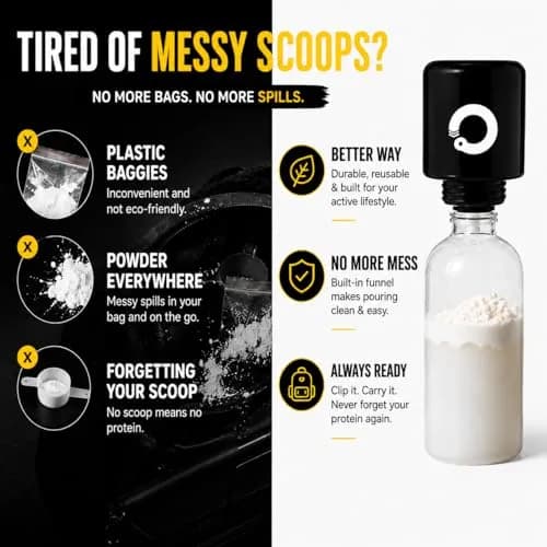ONMYWHEY Double Scoop Protein and Supplement Keychain Funnel 180ml (6 oz) | BPA-Free, Spill-Proof Design thumbnail 8