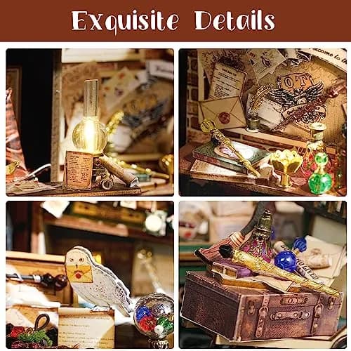 CUTEBEE DIY Miniature Dollhouse Kit | Wooden House Model for Teens & Adults, Creative Room Decor, Gift Idea (One Size) thumbnail 5