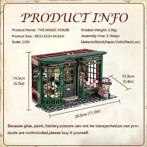 CUTEBEE DIY Miniature Dollhouse Kit | Wooden House Model for Teens & Adults, Creative Room Decor, Gift Idea (One Size) thumbnail 4