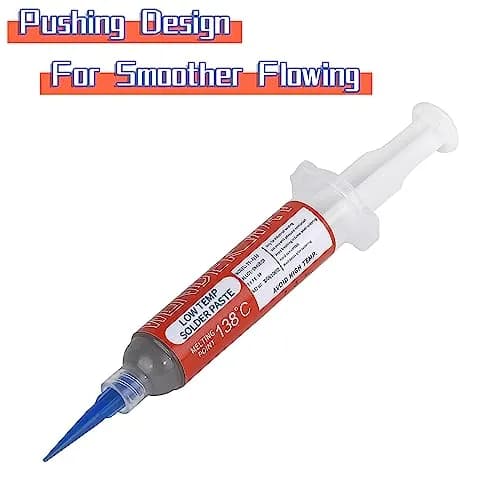 wonderway Sn42/Bi58 T5 Lead Free Solder Paste No Clean, 138℃ Melting Point (20g Net Paste) | For Electronics & Appliances thumbnail 3