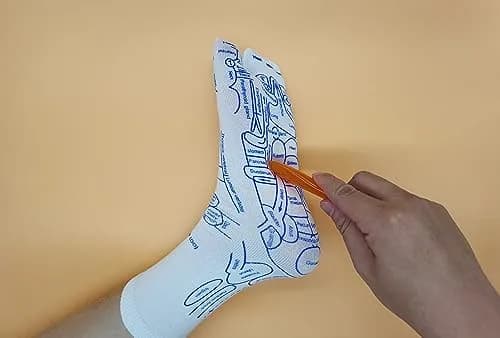 Broman Reflexology Socks for Foot Massage with Acupressure Pen, Men's Size, 1 Pair | Professional Foot Acupoint Mapping thumbnail 5
