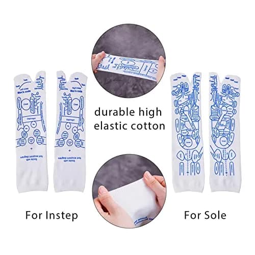 Broman Reflexology Socks for Foot Massage with Acupressure Pen, Men's Size, 1 Pair | Professional Foot Acupoint Mapping thumbnail 2