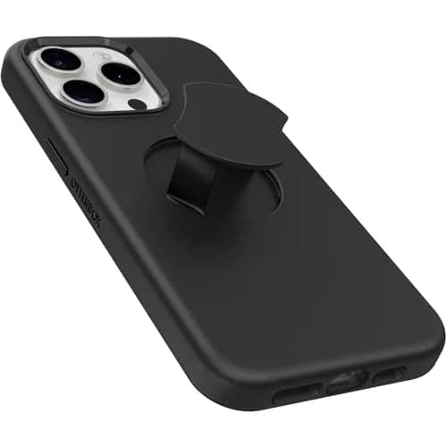 OtterBox OtterGrip Symmetry Case for iPhone 15 Pro Max with MagSafe Grip, Black | Military Standard Drop Protection thumbnail 4