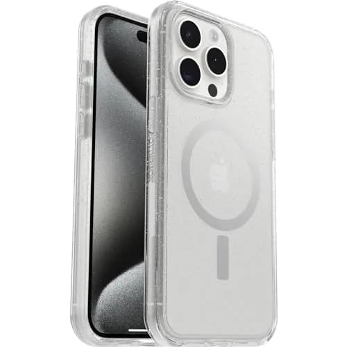 OtterBox Symmetry+ Case for iPhone 15 Pro Max, Stardust | Slim Shockproof Magnetic Shell thumbnail 1