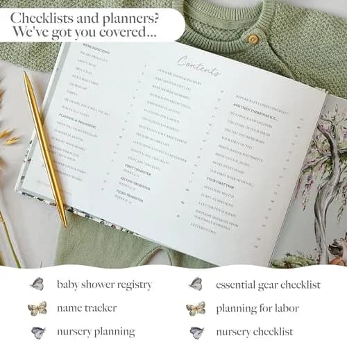 Bibi & Beau Woodland Pregnancy Journal 196 Pages | Weekly Pregnancy Planner & Scrapbook thumbnail 8