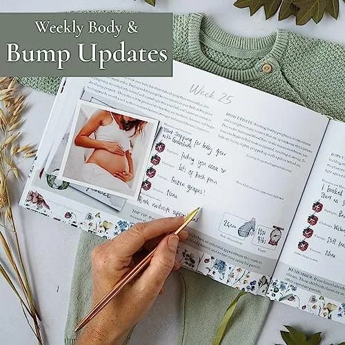 Bibi & Beau Woodland Pregnancy Journal 196 Pages | Weekly Pregnancy Planner & Scrapbook thumbnail 2