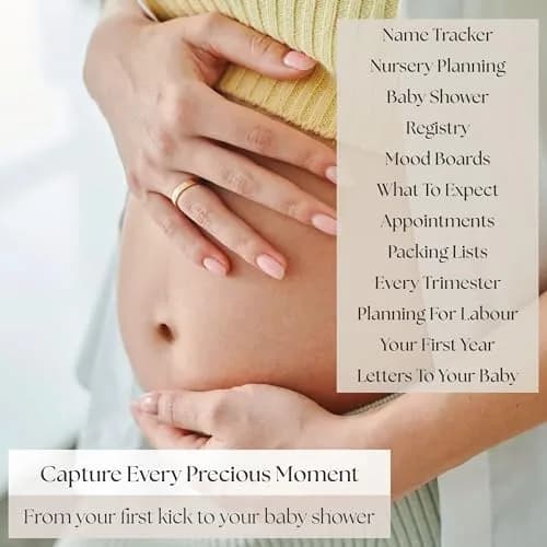 Bibi & Beau Watercolour Pregnancy Journal & Baby Memory Book 196-Page Hardcover | Complete First-Time Mom Planner thumbnail 5