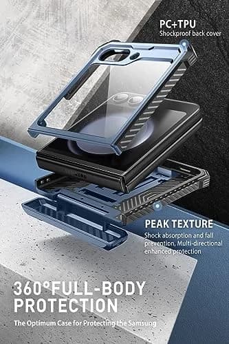 i-Blason for Samsung Galaxy Z Flip 5 Case with Stand, Blue | Drop & Hinge Protection thumbnail 2