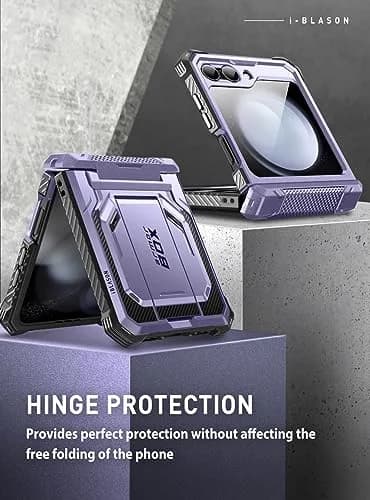 i-Blason Galaxy Z Flip 5 Case with Stand Mauve | Shockproof & Hinge Protection thumbnail 3