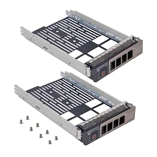 Heretom 3.5" SAS/SATA Hard Drive Tray Caddy KG1CH 0KG1CH (2-Pack) | Compatible with Dell PowerEdge Servers thumbnail 1