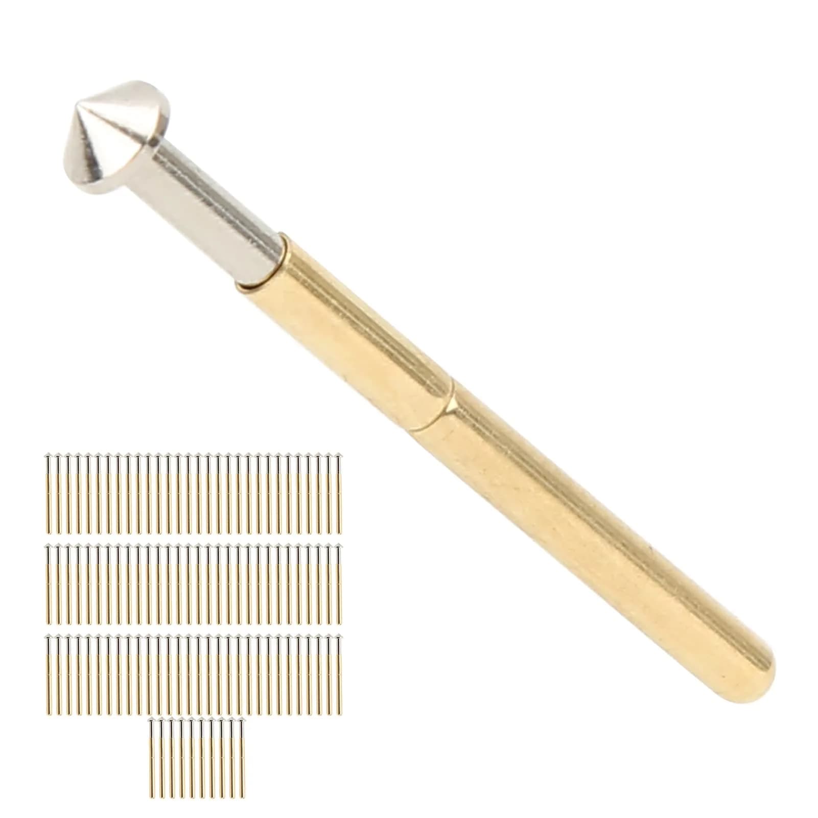 BORDSTRACT P156-E Spring Test Probes 100 Pcs Pack | For PCB Board Testing and Electronic Component Contact — P156-E