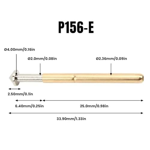 BORDSTRACT P156-E Spring Test Probes 100 Pcs Pack | For PCB Board Testing and Electronic Component Contact thumbnail 2