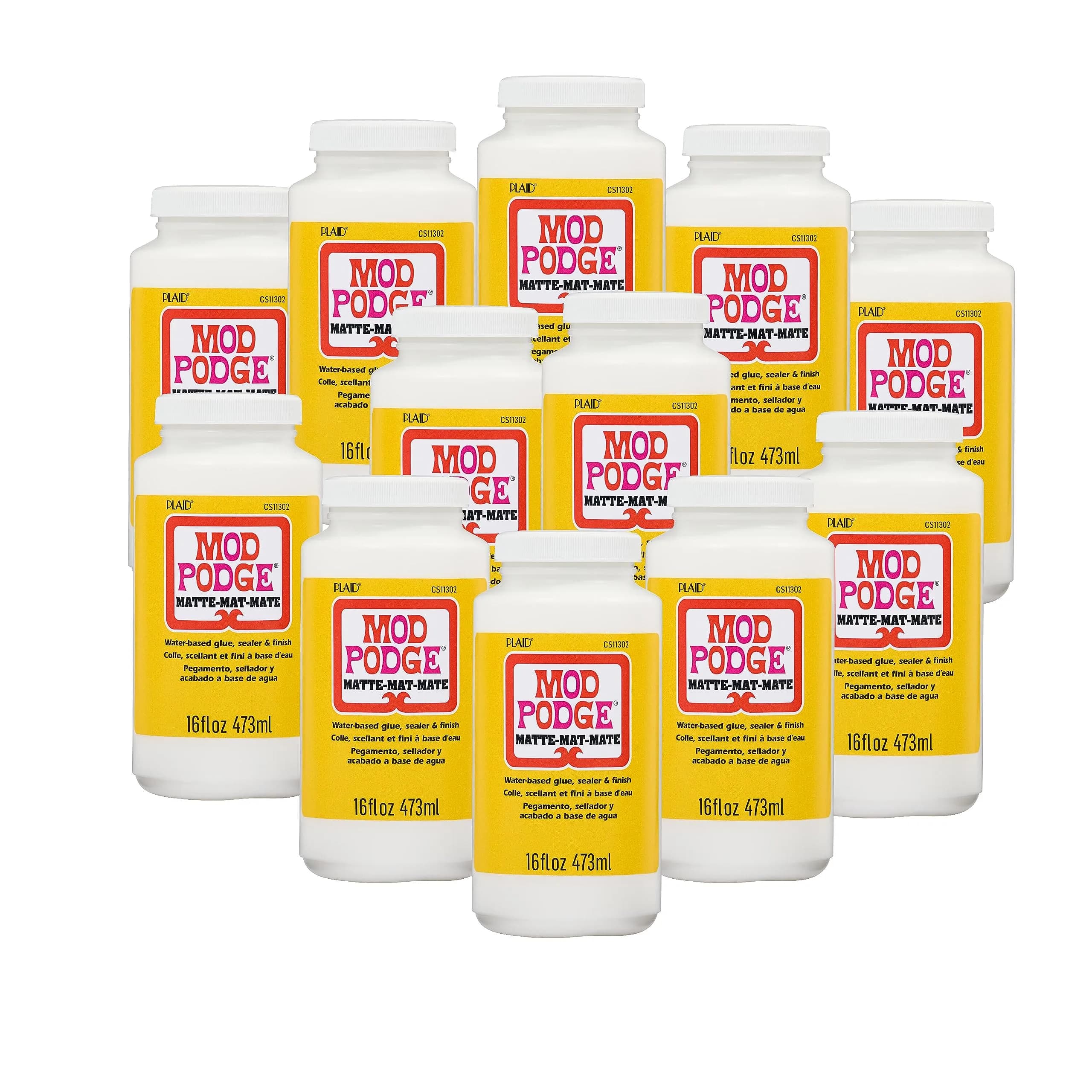 Mod Podge Waterbase Sealer, Glue & Finish 16 fl oz | Matte- (Pack of 12) - main product image