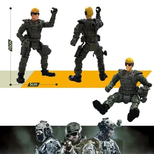 MQSTARSRISE Army Men Toy Set for Boys 4-7 | Realistic Military Action Figures with Accessories thumbnail 6