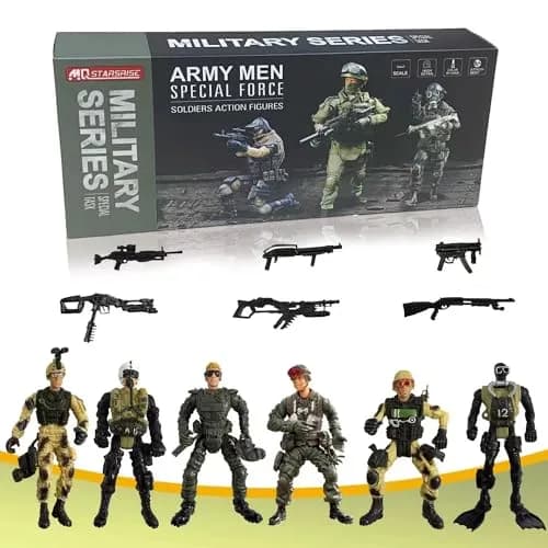 MQSTARSRISE Army Men Toy Set for Boys 4-7 | Realistic Military Action Figures with Accessories thumbnail 7