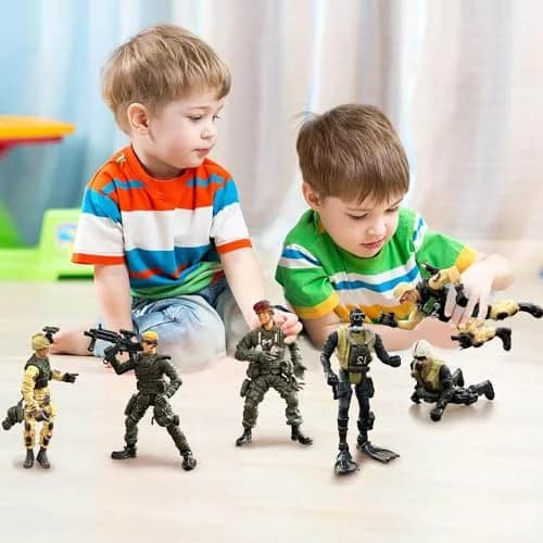 MQSTARSRISE Army Men Toy Set for Boys 4-7 | Realistic Military Action Figures with Accessories thumbnail 3