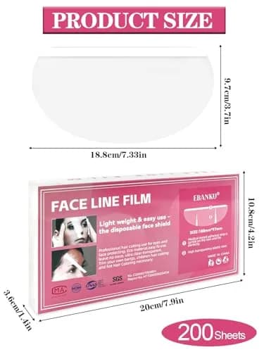 EBANKU Face Shield Eye Shield for Shower Waterproof 200 PCS | Clear, Soft, Adjustable, Reusable thumbnail 2