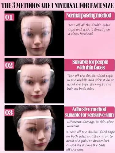 EBANKU Face Shield Eye Shield for Shower Waterproof 200 PCS | Clear, Soft, Adjustable, Reusable thumbnail 3