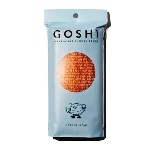 GOSHI Exfoliating Shower Towel - Long Body Scrubber, Orange | Rip-Resistant, Gentle & Effective thumbnail 1