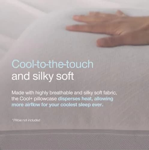 Coop Home Goods Cool+ Cut-Out Pillow Cover King Size Cooling Pillowcase with Zipper & 2-Inch Gusset | Breathable Fabric for Hot Sleepers thumbnail 3