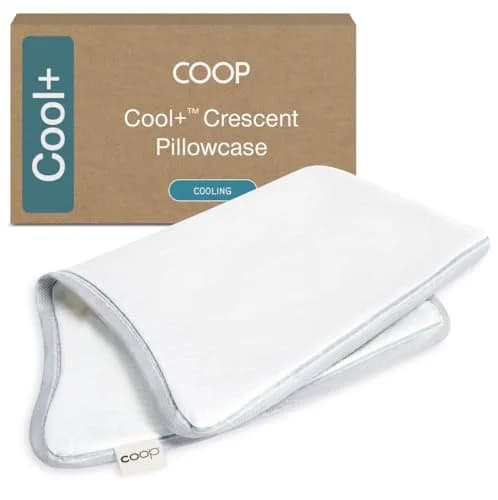 Coop Home Goods Cool+ Crescent Pillow Cover Queen Size 51x66cm (18x28in) | Breathable Cooling Case for Hot Sleepers thumbnail 1
