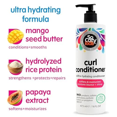 SO COZY Kids Conditioner for Curly Hair 16 Fl Oz | Ultra-Hydrating, Detangler & Frizz Control thumbnail 3